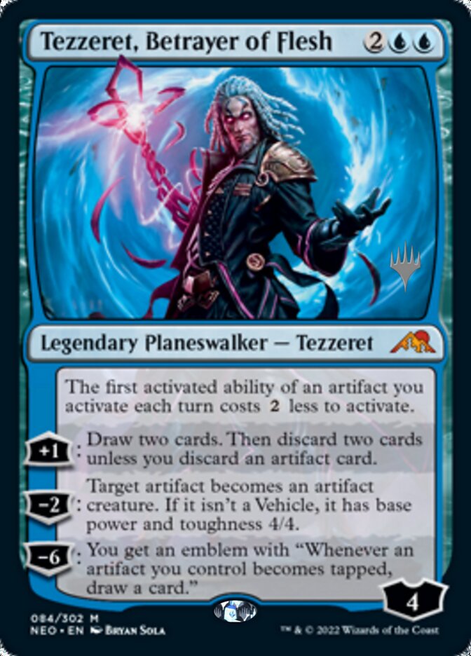 Tezzeret, Betrayer of Flesh (Promo Pack) [Kamigawa: Neon Dynasty Promos] | KingTCG.ca