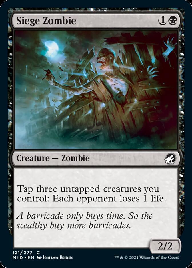 Siege Zombie [Innistrad: Midnight Hunt] | KingTCG.ca