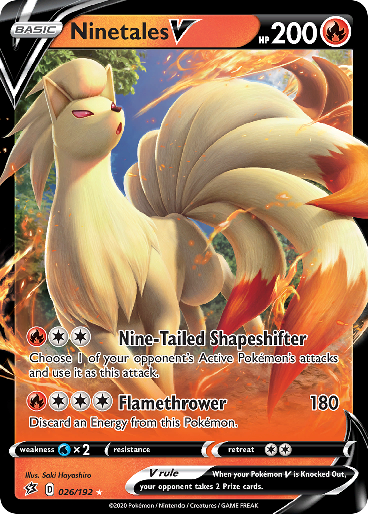 Ninetales V (26/192) [Sword & Shield: Rebel Clash] | KingTCG.ca