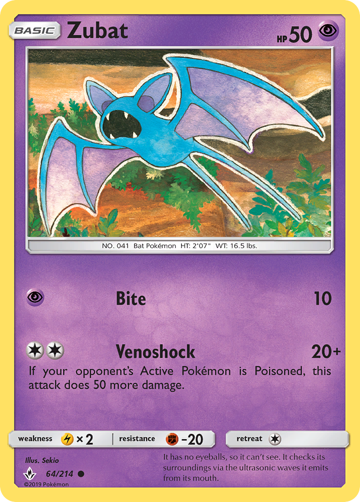 Zubat (64/214) [Sun & Moon: Unbroken Bonds] | KingTCG.ca