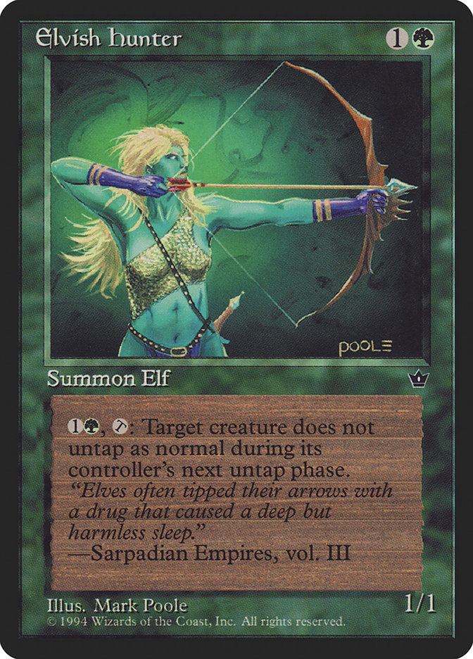 Elvish Hunter (Mark Poole) [Fallen Empires] | KingTCG.ca