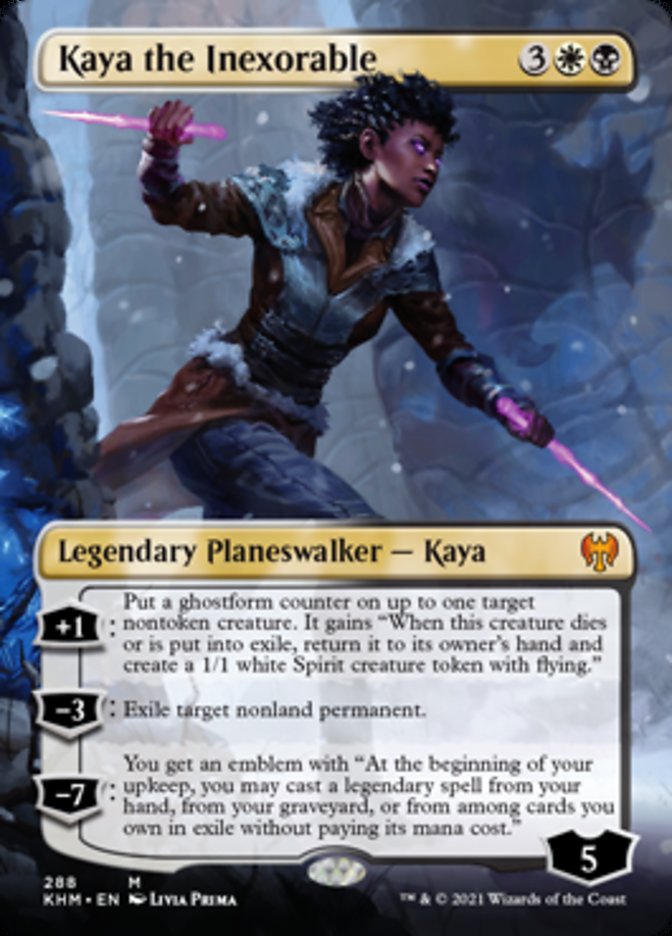 Kaya the Inexorable (Borderless) [Kaldheim] | KingTCG.ca