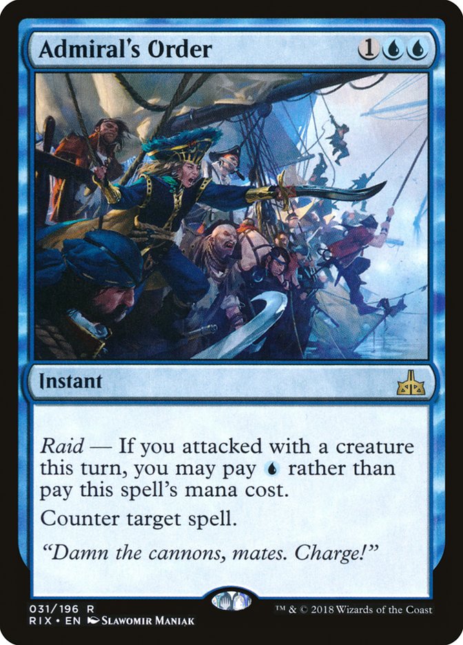 Admiral's Order [Rivals of Ixalan] | KingTCG.ca