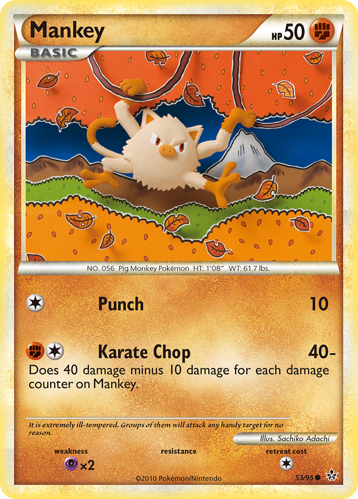 Mankey (53/95) [HeartGold & SoulSilver: Unleashed] | KingTCG.ca