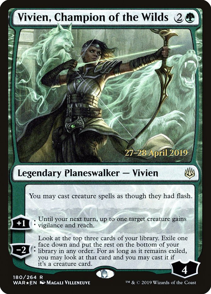 Vivien, Champion of the Wilds  [War of the Spark Prerelease Promos] | KingTCG.ca