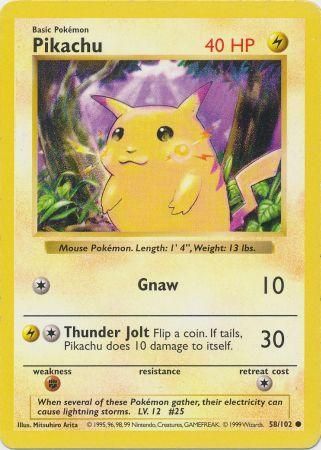 Pikachu (58/102) [Base Set (Shadowless)] | KingTCG.ca