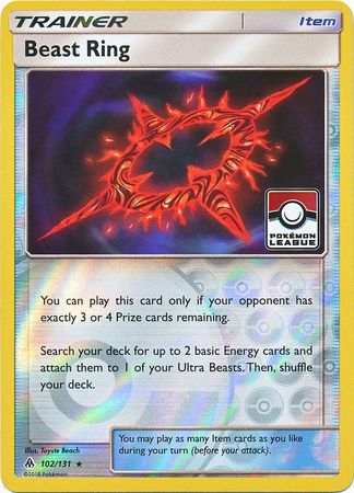 Beast Ring (102a/131) (League Promo) [Sun & Moon: Forbidden Light] | KingTCG.ca