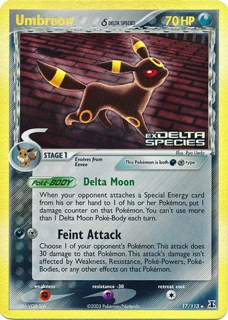 Umbreon (17/113) (Delta Species) (Stamped) [EX: Delta Species] | KingTCG.ca