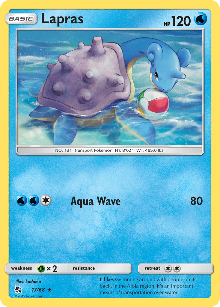 Lapras (17/68) [Sun & Moon: Hidden Fates] | KingTCG.ca