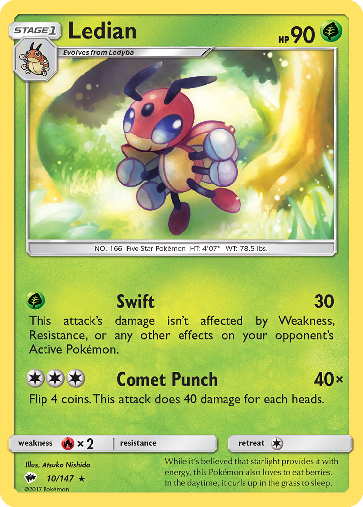 Ledian (10/147) [Sun & Moon: Burning Shadows] | KingTCG.ca