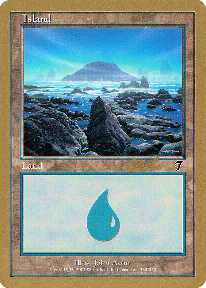 Island (cr334) (Carlos Romao) [World Championship Decks 2002] | KingTCG.ca