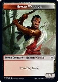 Human Warrior // Food (18) Double-sided Token [Throne of Eldraine Tokens] | KingTCG.ca