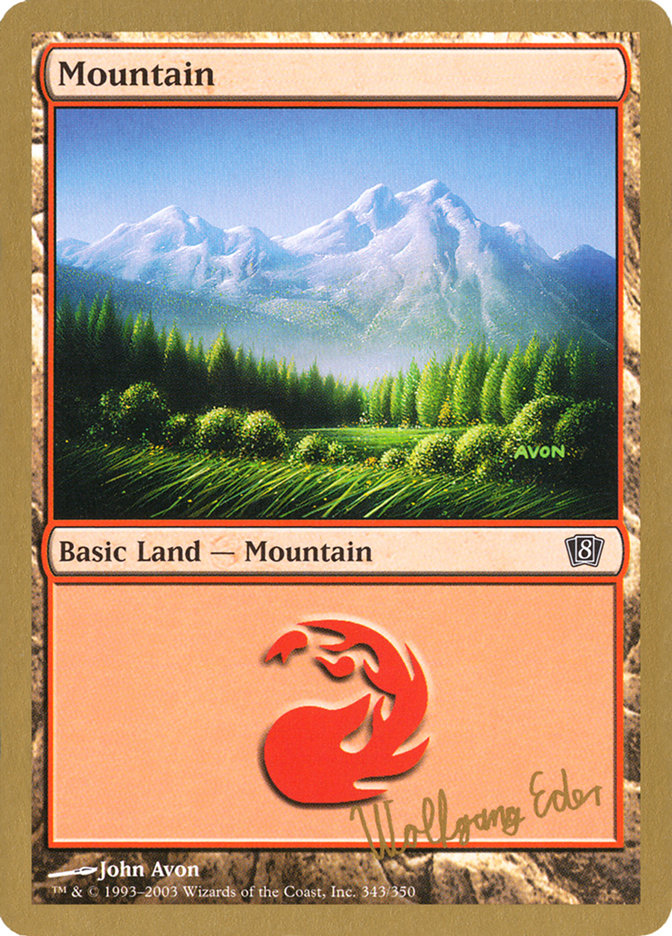 Mountain (we343) (Wolfgang Eder) [World Championship Decks 2003] | KingTCG.ca