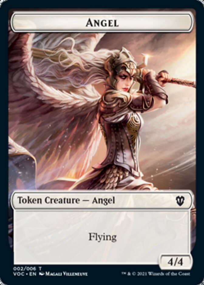 Angel // Clue Double-sided Token [Innistrad: Crimson Vow Commander Tokens] | KingTCG.ca