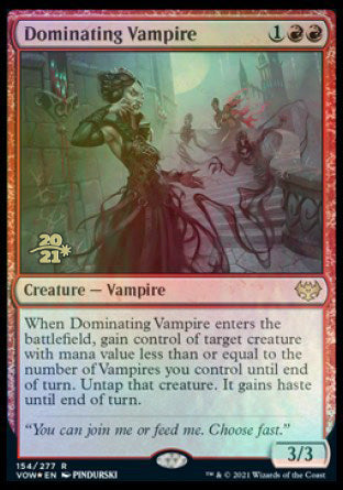 Dominating Vampire [Innistrad: Crimson Vow Prerelease Promos] | KingTCG.ca