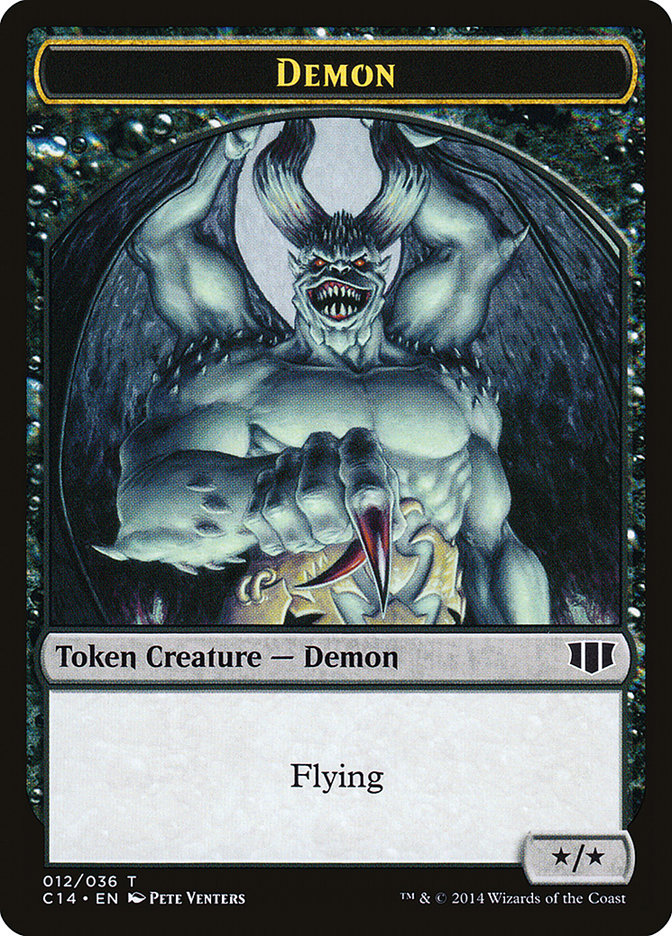 Demon (012/036) // Zombie (016/036) Double-sided Token [Commander 2014 Tokens] | KingTCG.ca