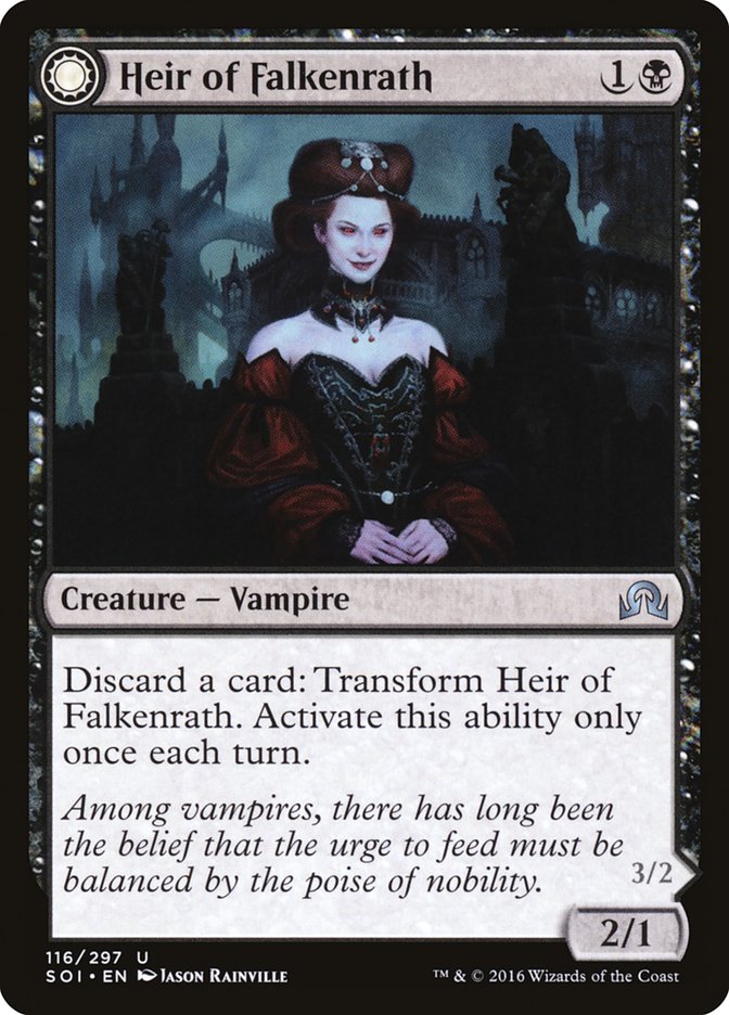 Heir of Falkenrath // Heir to the Night [Shadows over Innistrad] | KingTCG.ca