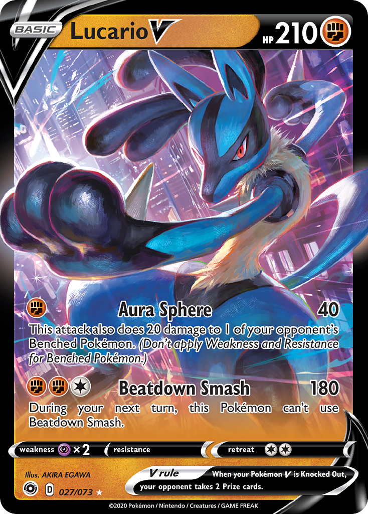 Lucario V (27/073) [Sword & Shield: Champion's Path] | KingTCG.ca