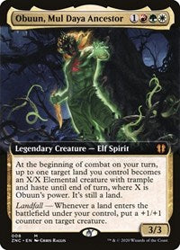 Obuun, Mul Daya Ancestor (Extended Art) [Zendikar Rising Commander] | KingTCG.ca