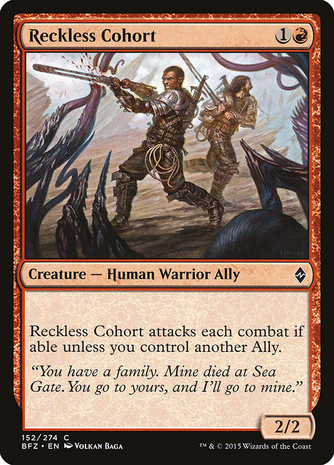 Reckless Cohort [Battle for Zendikar] | KingTCG.ca