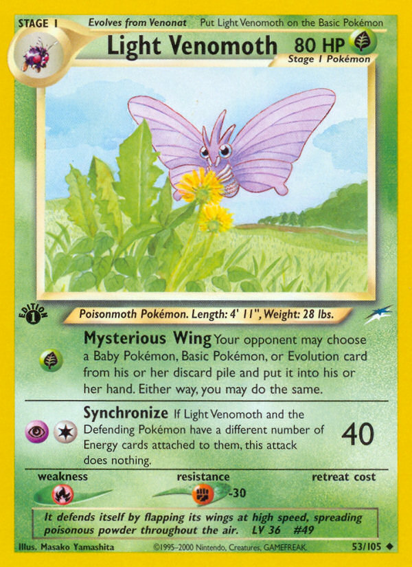 Light Venomoth (53/105) [Neo Destiny 1st Edition] | KingTCG.ca