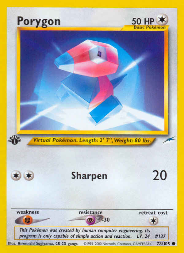 Porygon (78/105) [Neo Destiny 1st Edition] | KingTCG.ca