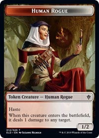 Human Rogue // Food (16) Double-sided Token [Throne of Eldraine Tokens] | KingTCG.ca