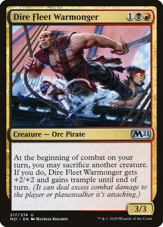 Dire Fleet Warmonger [Core Set 2021] | KingTCG.ca