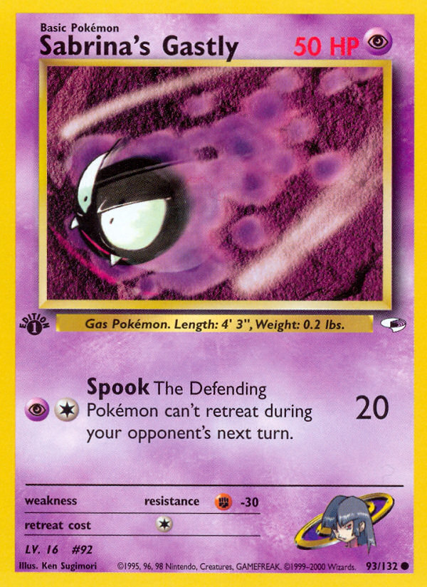 Sabrina's Gastly (93/132) [Gym Heroes 1st Edition] | KingTCG.ca