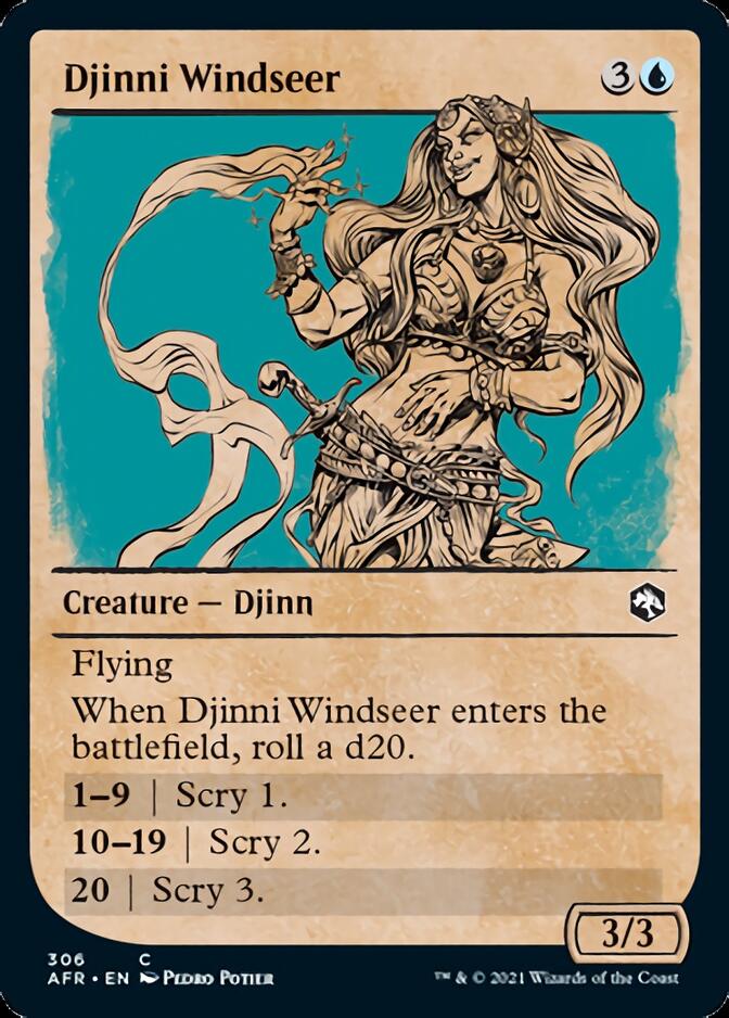 Djinni Windseer (Showcase) [Dungeons & Dragons: Adventures in the Forgotten Realms] | KingTCG.ca