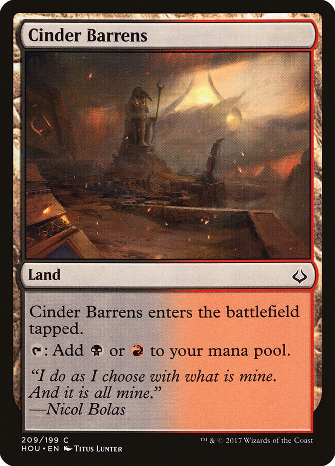 Cinder Barrens [Hour of Devastation] | KingTCG.ca