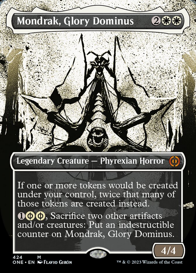 Mondrak, Glory Dominus (Borderless Ichor Step-and-Compleat Foil) [Phyrexia: All Will Be One] | KingTCG.ca