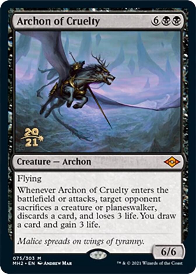 Archon of Cruelty [Modern Horizons 2 Prerelease Promos] | KingTCG.ca