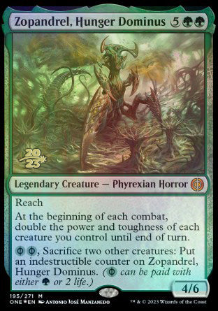 Zopandrel, Hunger Dominus [Phyrexia: All Will Be One Prerelease Promos] | KingTCG.ca