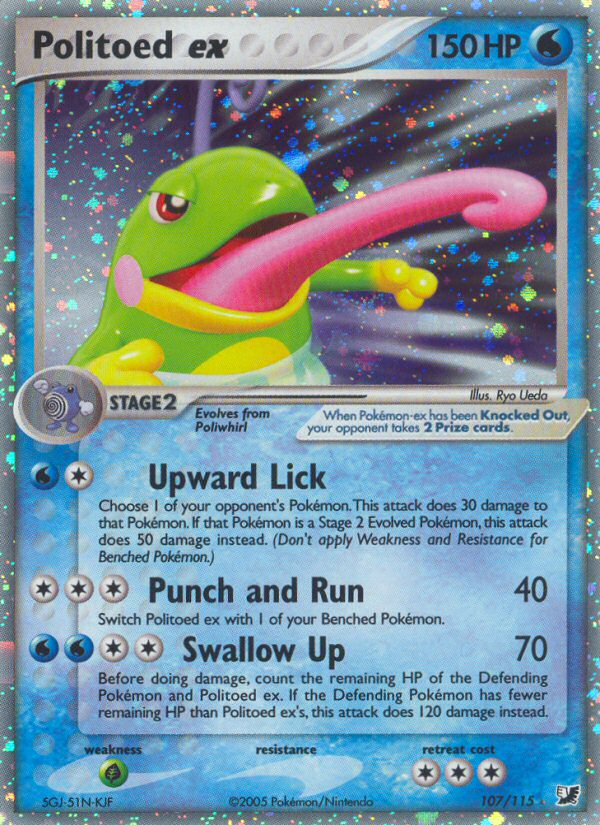 Politoed ex (107/115) [EX: Unseen Forces] | KingTCG.ca