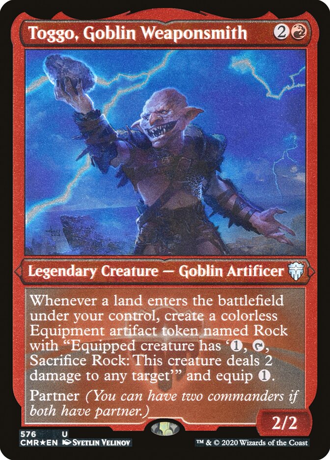 Toggo, Goblin Weaponsmith (Foil Etched) [Commander Legends] | KingTCG.ca