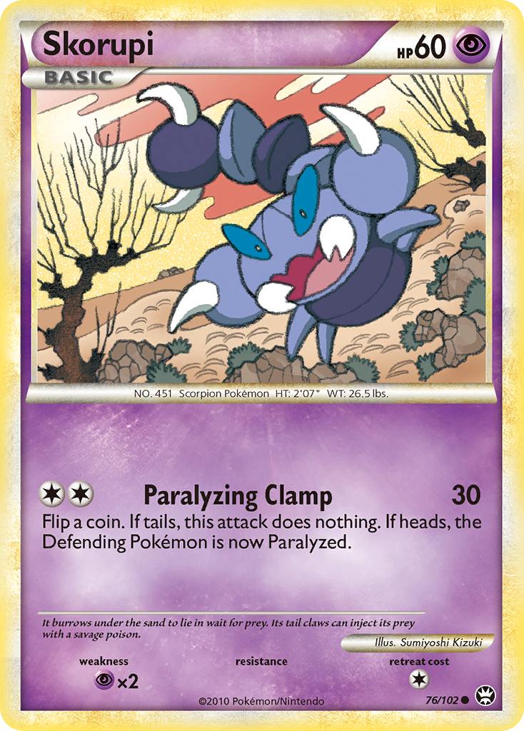 Skorupi (76/102) [HeartGold & SoulSilver: Triumphant] | KingTCG.ca