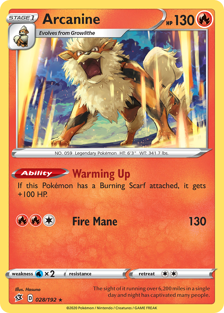 Arcanine (28/192) [Sword & Shield: Rebel Clash] | KingTCG.ca