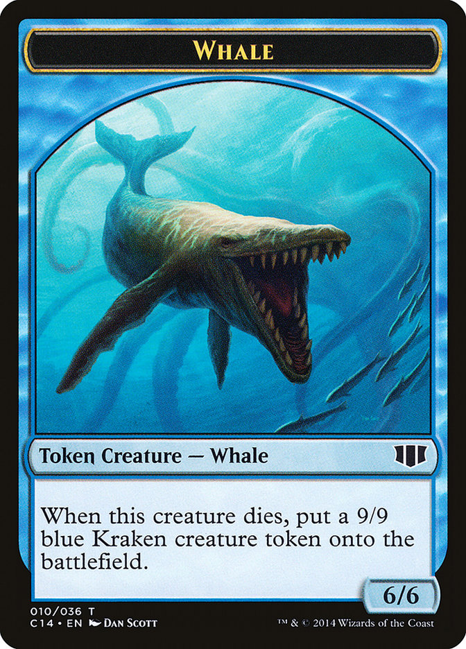 Whale // Zombie (011/036) Double-sided Token [Commander 2014 Tokens] | KingTCG.ca