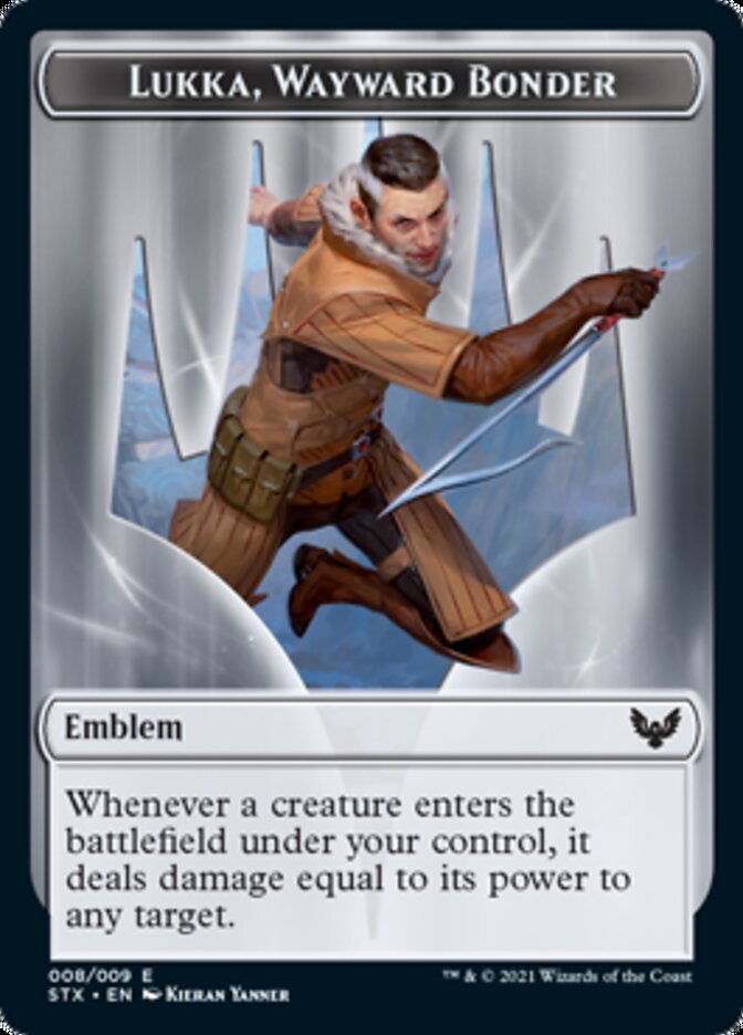 Lukka, Wayward Bonder Emblem [Strixhaven: School of Mages Tokens] | KingTCG.ca