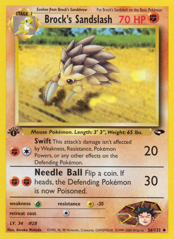 Brock's Sandslash (36/132) [Gym Challenge 1st Edition] | KingTCG.ca