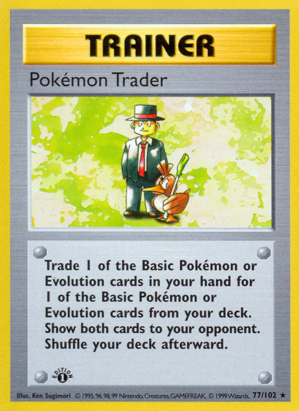 Pokemon Trader (77/102) [Base Set 1st Edition] | KingTCG.ca