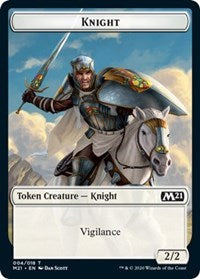 Knight // Zombie Double-sided Token [Core Set 2021 Tokens] | KingTCG.ca