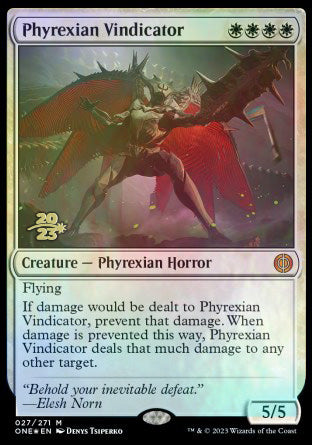 Phyrexian Vindicator [Phyrexia: All Will Be One Prerelease Promos] | KingTCG.ca