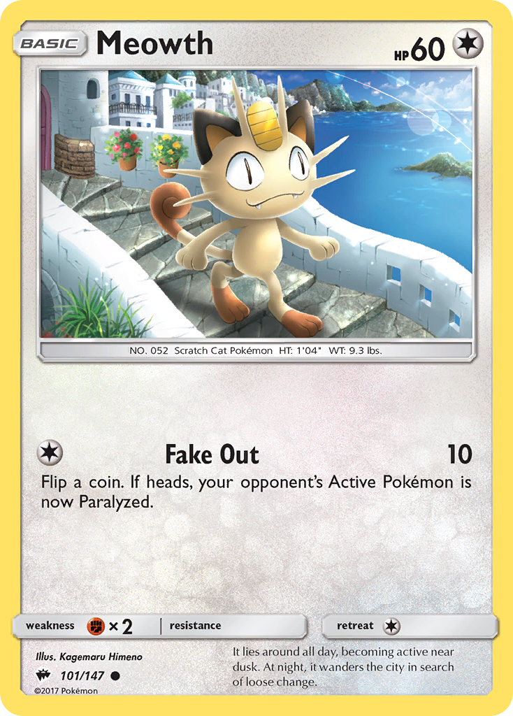 Meowth (101/147) [Sun & Moon: Burning Shadows] | KingTCG.ca