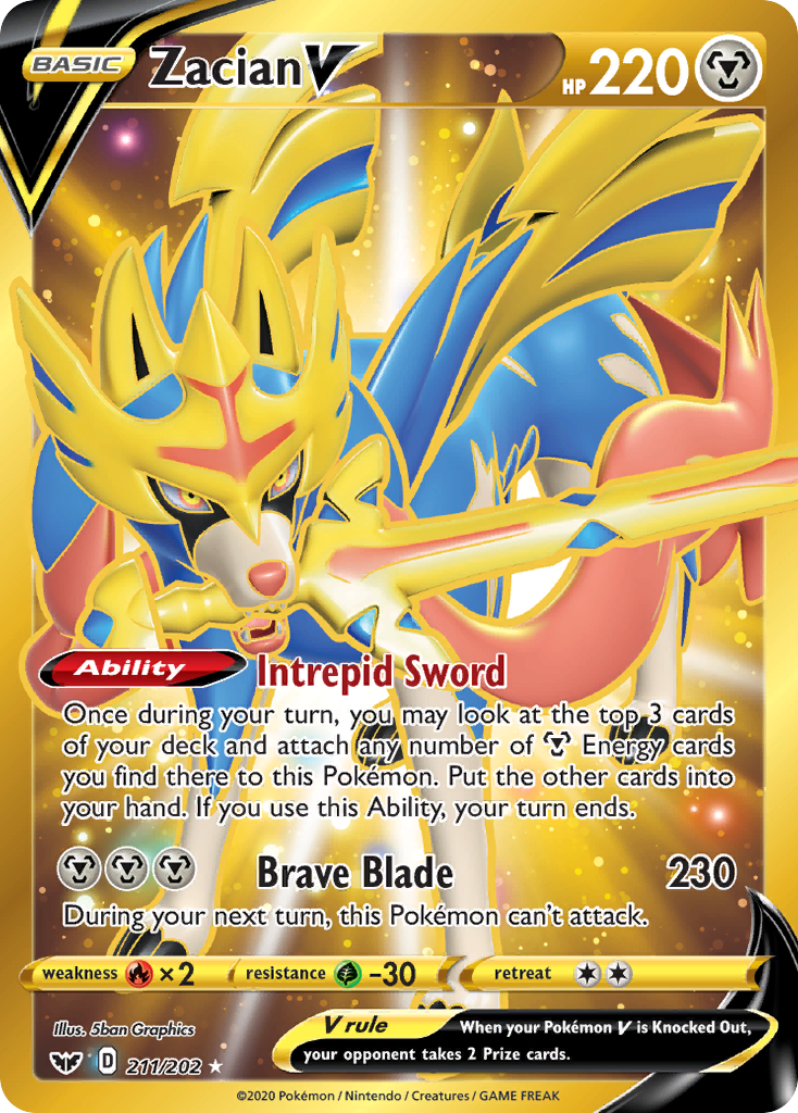 Zacian V (211/202) [Sword & Shield: Base Set] | KingTCG.ca