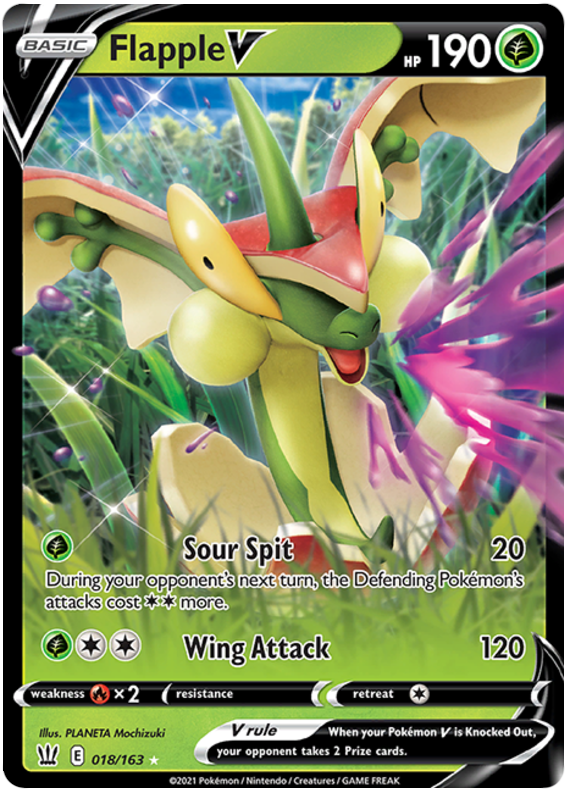 Flapple V (018/163) [Sword & Shield: Battle Styles] | KingTCG.ca