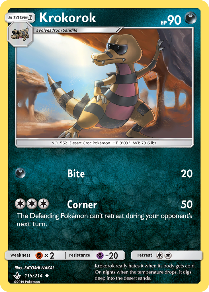 Krokorok (115/214) [Sun & Moon: Unbroken Bonds] | KingTCG.ca