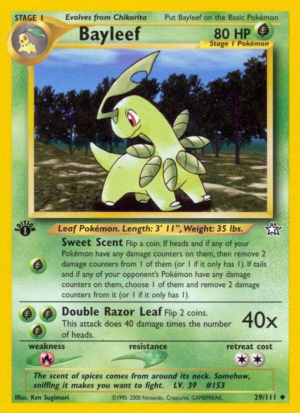 Bayleef (29/111) [Neo Genesis 1st Edition] | KingTCG.ca