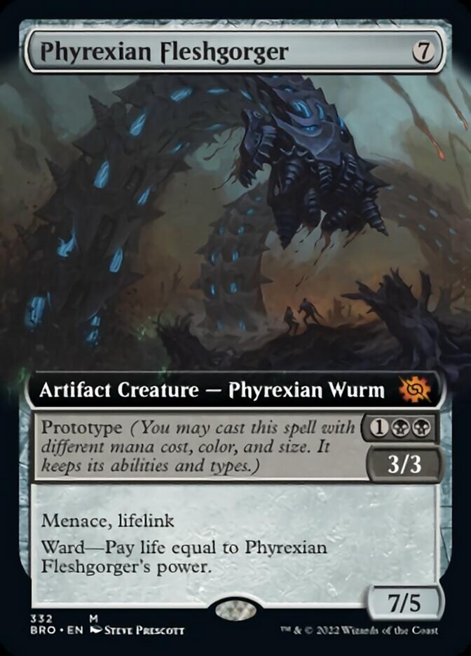 Phyrexian Fleshgorger (Extended Art) [The Brothers' War] | KingTCG.ca